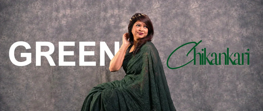 KOTTANZ · THE GREEN CHIKANKARI EDIT - Kottanz Loom Co