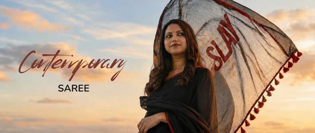 The Contemporary Saree for the Woman Who Wears Her Personality Out Loud - Kottanz Loom Co