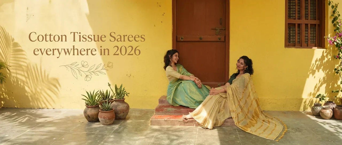 Why Cotton Tissue Sarees Are Suddenly Everywhere in 2026 - Kottanz Loom Co