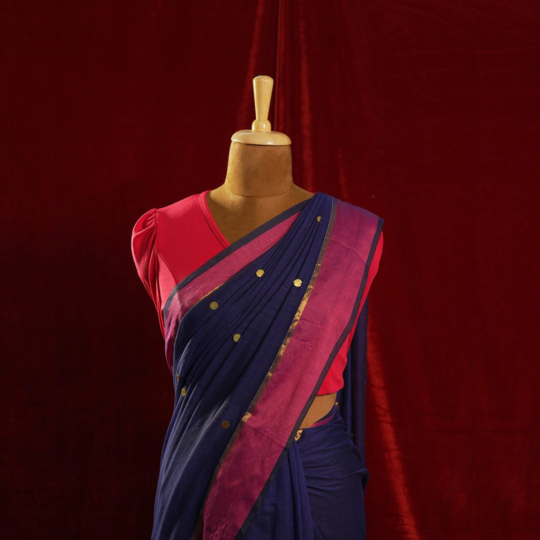 Purple Chumki Rani Saree – Handcrafted Indian Festive Saree
