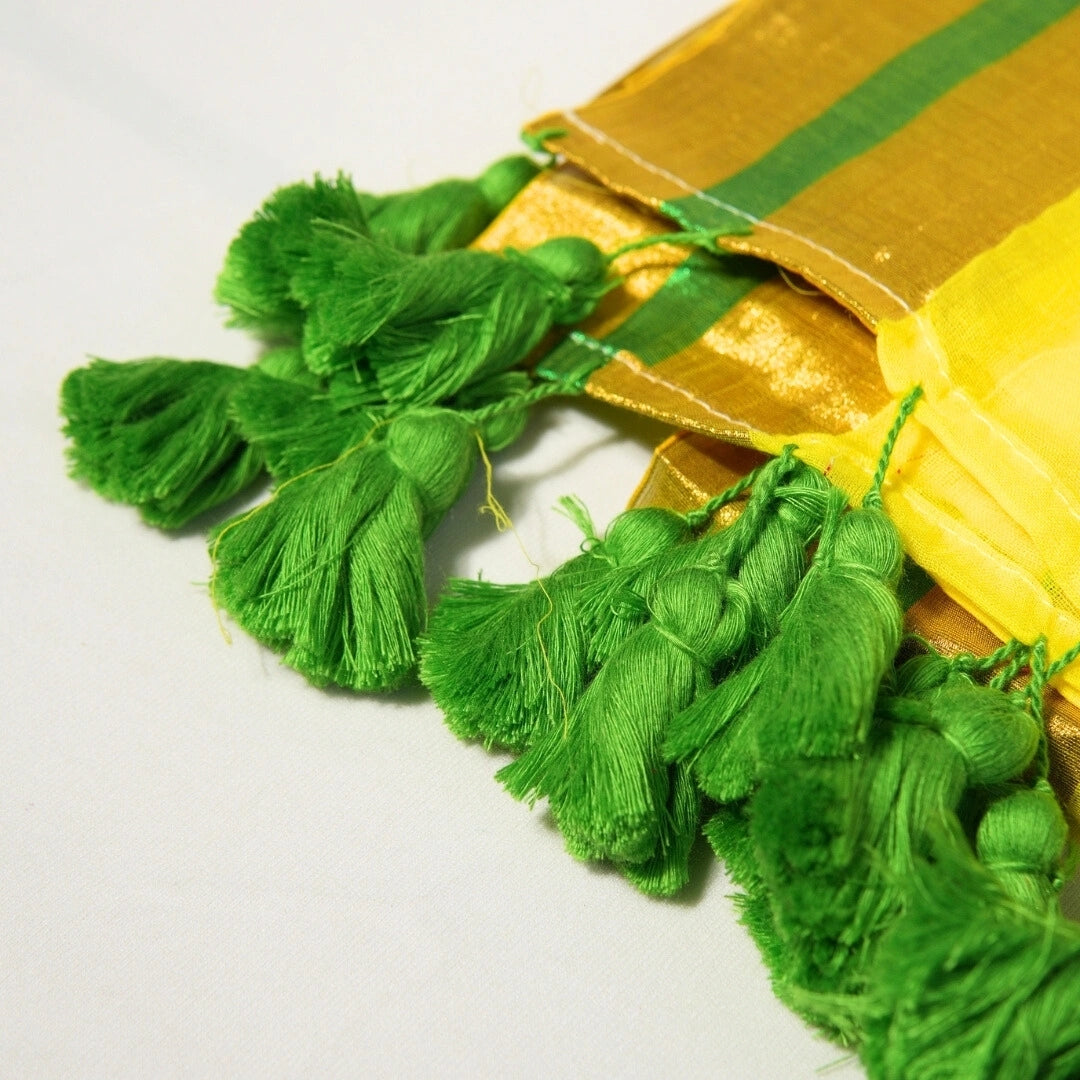 Yellow Mul Cotton Saree – Soft Lightweight Daily &amp; Festive Wear