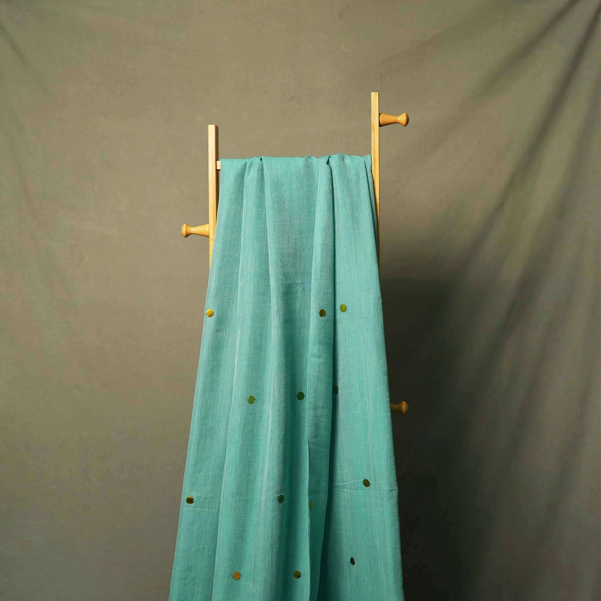 Sky Blue Gini Khadi Saree – Lightweight Soft Handloom Saree