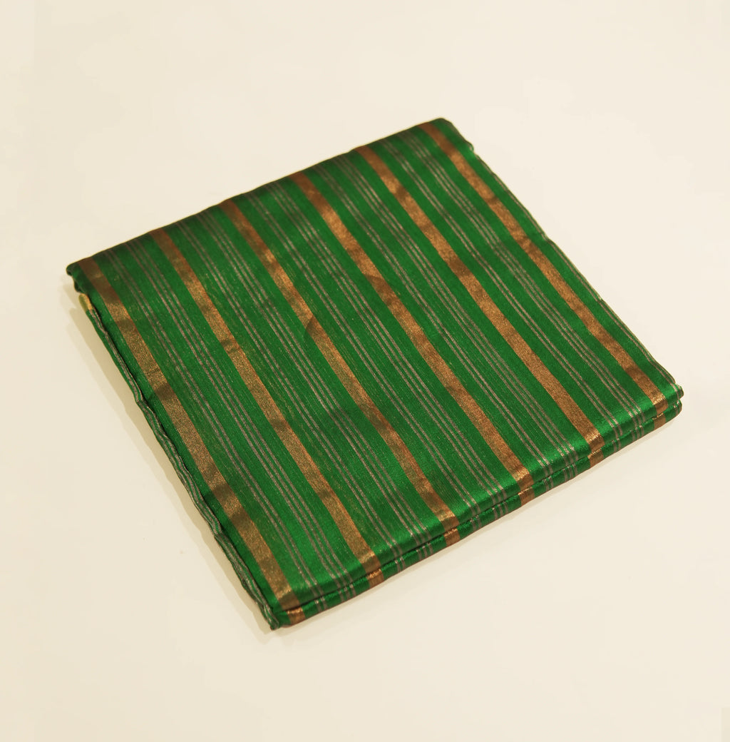 Priyamani Chanderi Saree – Deep Emerald Green