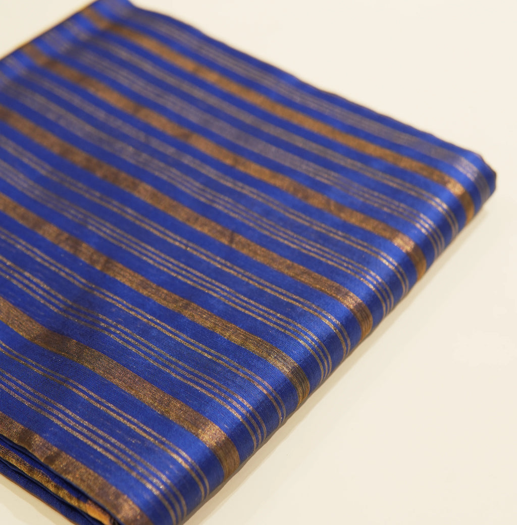 Indigo Blue Chanderi Saree | Priyamani Chanderi
