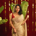 Beige Shimmer Chumki Saree – Mul Cotton Handloom - Kottanz Loom CoSareeKottanz Loom Co