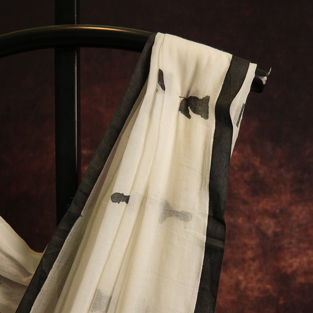 Chess Print Cotton Saree | Handcrafted Indian Wedding Gift - Kottanz Loom CoSareeKottanz Loom Co