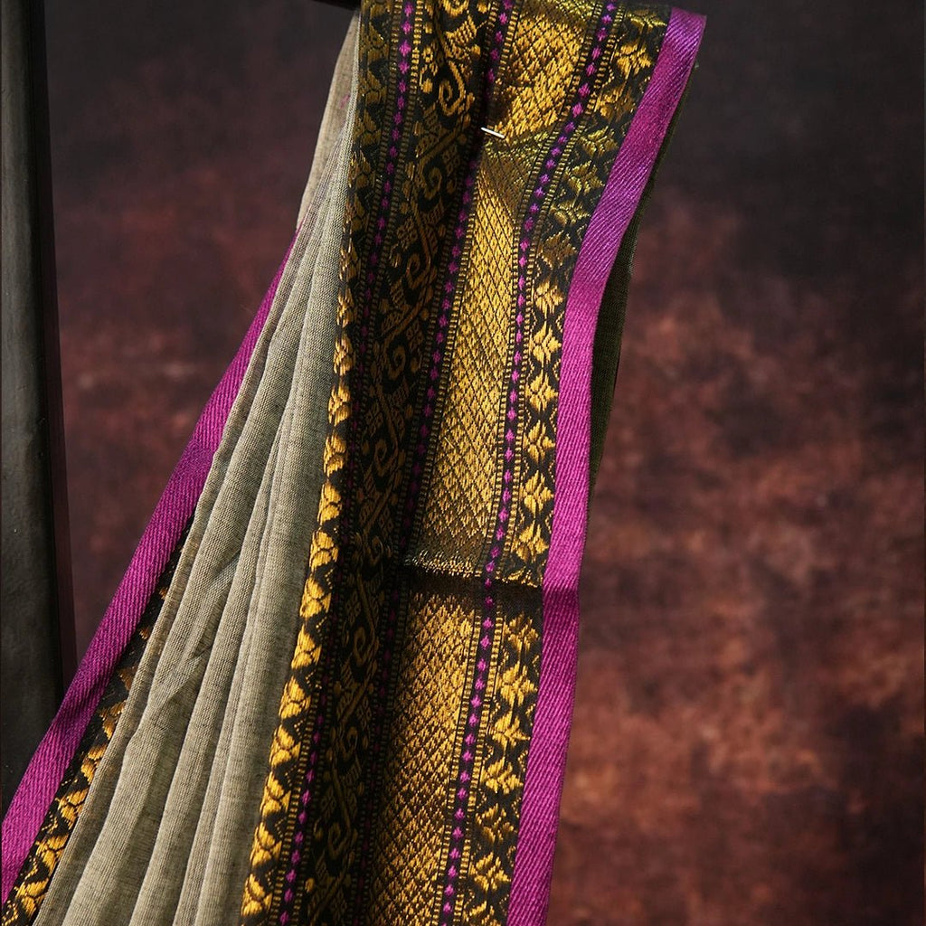 Classic Zari Mul Cotton Saree – Handwoven Traditional Indian Saree - Kottanz Loom CoSareeKottanzloom