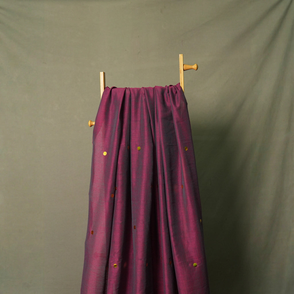 Gini Khadi Saree – Elegant Handwoven Purple Khadi Saree - Kottanz Loom CoSareeKottanzloom
