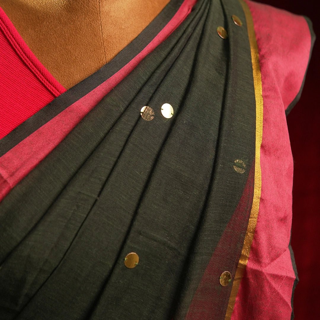Green Chumki Rani Saree – Handcrafted Indian Festive Drape - Kottanz Loom CoSareeKottanz Loom Co