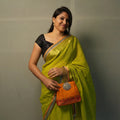 Green Mul Cotton Saree – Soft Lightweight Daily & Festive Wear - Kottanz Loom CoSareeKottanzloom