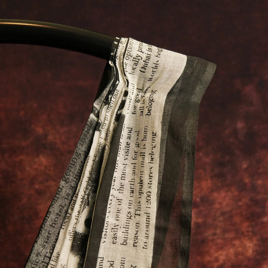 Headline Edit Saree – Quirky Newspaper Print Contemporary Saree - Kottanz Loom CoSareeKottanzloom