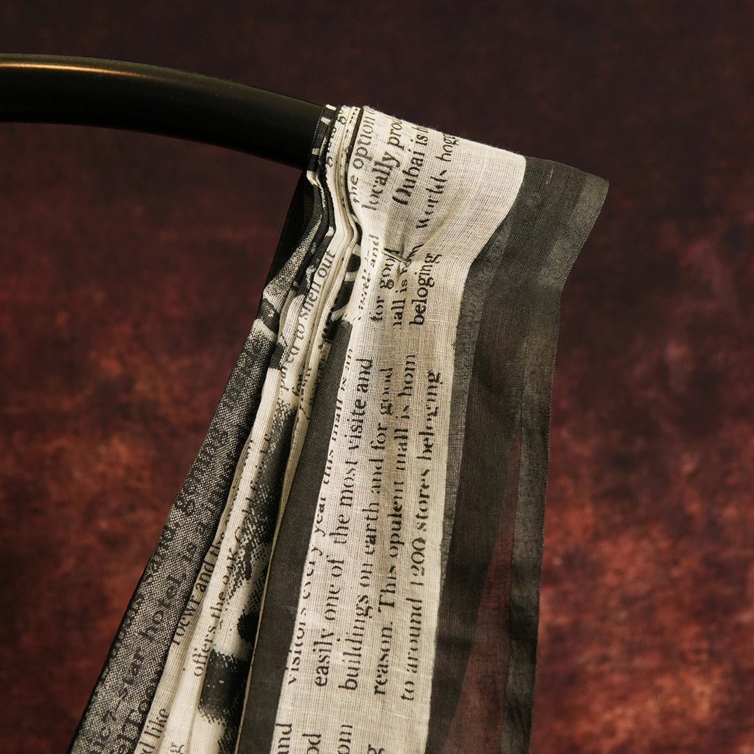 Headline Edit Saree – Quirky Newspaper Print Contemporary Saree - Kottanz Loom CoSareeKottanzloom