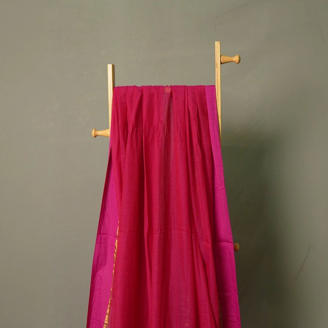 Pink Mul Cotton Saree – Soft, Lightweight Daily & Casual Wear - Kottanz Loom CoSareeKottanzloom