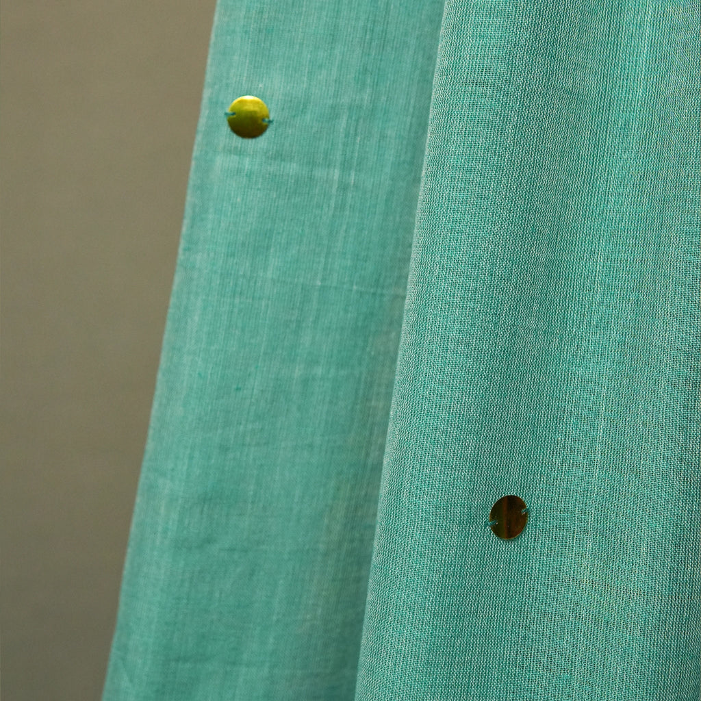 Sky Blue Gini Khadi Saree – Lightweight Soft Handloom Saree - Kottanz Loom CoSareeKottanzloom