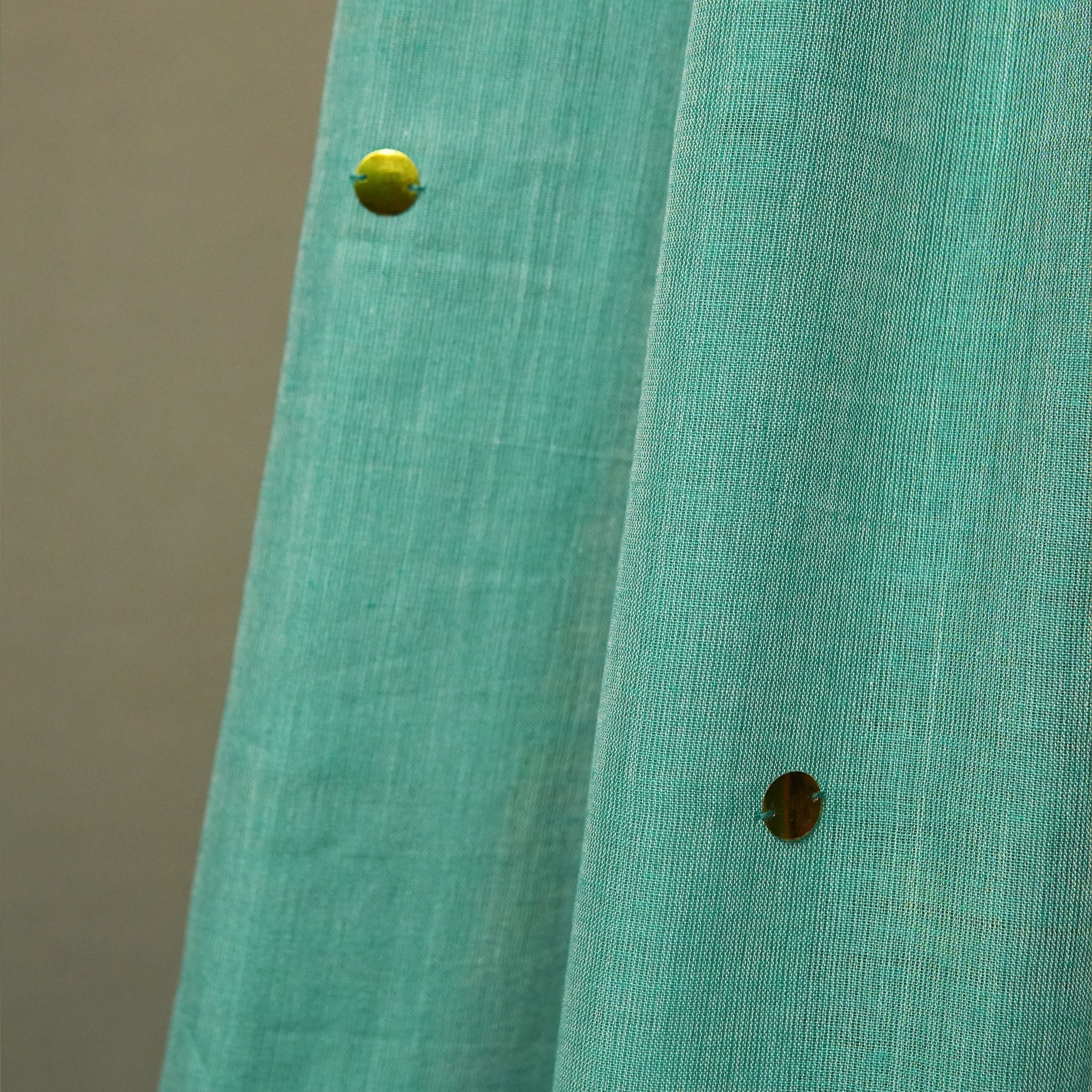 Sky Blue Gini Khadi Saree – Lightweight Soft Handloom Saree - Kottanz Loom CoSareeKottanzloom