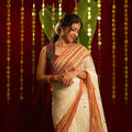 Sunset Stripe Chumki Saree – Handloom Saree - Kottanz Loom CoSareeKottanz Loom Co