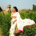 White Rose Embroidery Saree | Premium Festive & Party Wear Saree - Kottanz Loom CoSareeKottanzloom