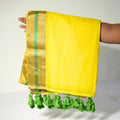 Yellow Mul Cotton Saree – Soft Lightweight Statement Festive Cotton Daily Wear Saree – Kottanz Loom Co